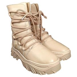 Inuikii Trekking Schnürstiefel Beige Leder Größe 41 Beige