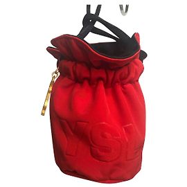 Yves Saint Laurent Clutch Bag Red Cloth Red
