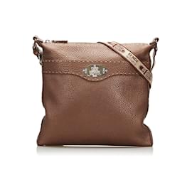 Fendi-Sac à bandoulière Fendi Selleria marron-Marron