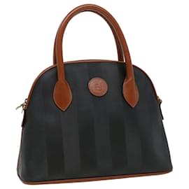 Fendi-FENDI Pecan Canvas Sac à main Noir Auth bs3057-Noir