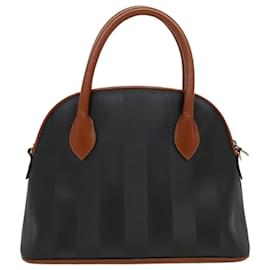 Fendi-FENDI Pecan Canvas Sac à main Noir Auth bs3057-Noir