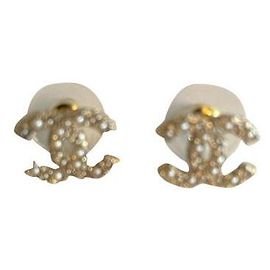 Chanel SIGNED SIGNED EARRINGS Golden