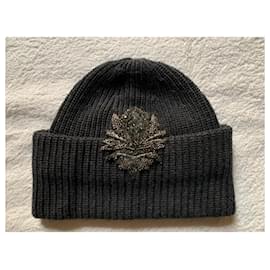 Brunello Cucinelli-Cachemire beanie hat-Dark grey