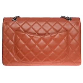Chanel-Splendid & Majestic Chanel Handbag 2.55 in coral pink quilted lambskin-Pink