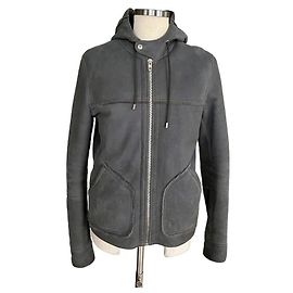 Louis Vuitton LV Grey moutin shearling bomber jacket Grey