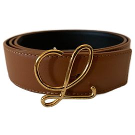 Loewe Reversible Leather Belt Black