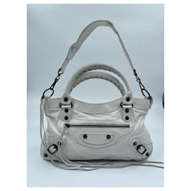 Balenciaga-Cuir d'agneau blanc First-Blanc