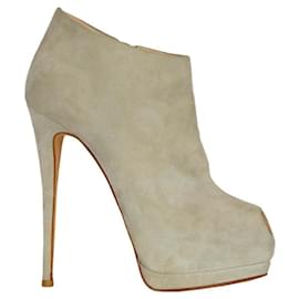 Giuseppe Zanotti-Suede Gray Ankle Boots-Grey