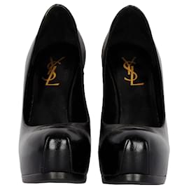 Saint Laurent-Sapatos de couro pretos Saint Laurent-Preto