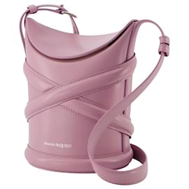 Alexander Mcqueen-The Curve Bag in Pink Leather-Pink