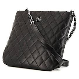 Chanel-Chanel shoulder sling bag-Black