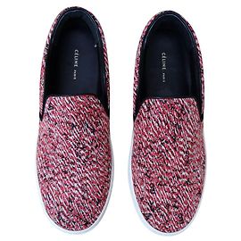 Mocassins Céline Multicolore en Tissu Cuir 35 FR Noir Blanc Rouge Multicolore