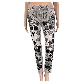 Vaqueros Philipp Plein Grises de Denim XS Gris