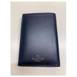 Valentino-portefeuille à deux volets Blu-Bleu Marine