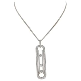Messika-Messika long necklace, “Move 10anniversary”, WHITE GOLD, diamants.-Other