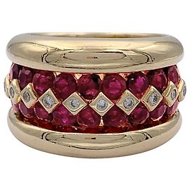 Anello Poiray in oro giallo, rubini, Diamants. Altro