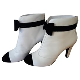 Chanel-ankle boots-Nero,Bianco