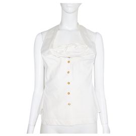 Top Vivienne Westwood Couture de algodão branco Branco