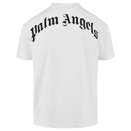 Palm Angels-Palm Angels Broken-Shark Crewneck T-Shirt-White