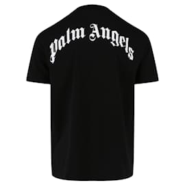 Palm Angels-Palm Angels Broken-Shark Crewneck T-Shirt-Black