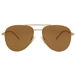 Puma Aviator-Style Stainless Steel Sunglasses Golden Metallic