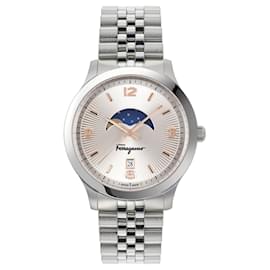 Salvatore Ferragamo-Salvatore Ferragamo Ferragamo Duo Moonphase Bracelet Watch-Silvery,Metallic