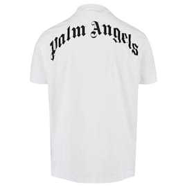 Palm Angels-Palm Angels Broken-Palm Tree Crewneck T-Shirt-White