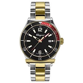 Salvatore Ferragamo Montre bracelet sport Ferragamo 1898 Doré Métallisé