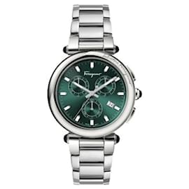 Salvatore Ferragamo-Salvatore Ferragamo Idillio Chrono Bracelet Watch-Silvery