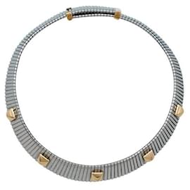 Bulgari-Tubogas mit Goldnieten-Grau