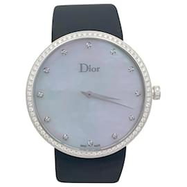 Dior-Relógio dior, "La D de Dior", aço, Madrepérola, diamantes.-Outro