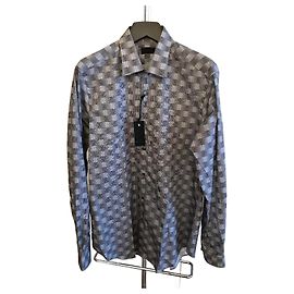 Autre Marque Camicia Pal Zileri in pregiato cotone stampato Multicolore Grigio