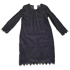 Nina Ricci-La petite robe noire en dentelle NINA RICCI IT46-Noir