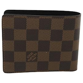 Louis Vuitton-LOUIS VUITTON Damier Ebene Portefeuille Slender Bifold Wallet N61208 LV 33233A-Autre