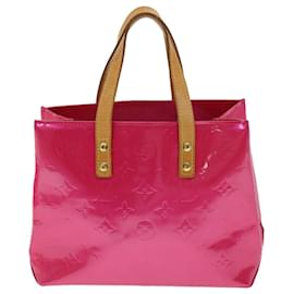 Louis Vuitton-LOUIS VUITTON Monogram Vernis Reade PM Hand Bag Pink M91221 LV Auth 33284-Pink