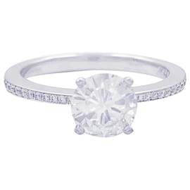 Chopard-anillo de diamantes Chopard 1,01 ct, ORO BLANCO.-Otro
