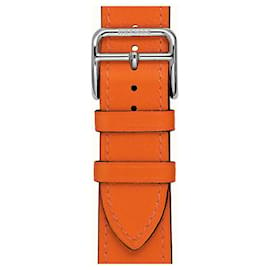 Hermès-HERMÈS: Bracelet pour Cape Cod Petit modèle 31 mm, simple tour-Orange