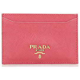 Prada-Prada Red Saffiano Card Holder-Red