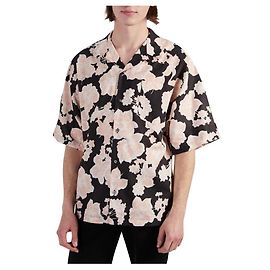 Alexander Mcqueen Camicia alla moda da uomo con stampa floreale McQ McQueen Nero Multicolore