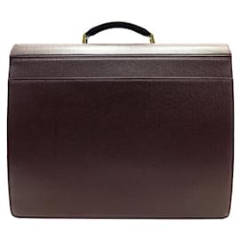 Louis Vuitton-SACOCHE A MAIN LOUIS VUITTON OURAL PILOTE CASE M30026 CUIR TAIGA CARTABLE-Marron