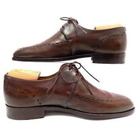 Berluti-BERLUTI ELEGANT SHOES 009 Derby 2 carnations 7.5 41.5 PATINA LEATHER SHOES-Brown