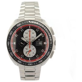 Autre Marque RELÓGIO DE JUNGHANS 1972 SOLAR CHRONOusado 14/4202.44 quartzo ct 43 MM + CAIXA DE RELÓGIO Prata