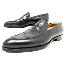 JM Weston-JM WESTON ETON SHOES 489 Church´s Loafers 8C 42 BLACK LEATHER SHOES LOAFERS-Black