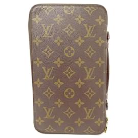 Louis Vuitton-VINTAGE LOUIS VUITTON TRAVEL ORGANIZER POUCH M60119 IN CANVAS MONOGRAM BAG-Brown
