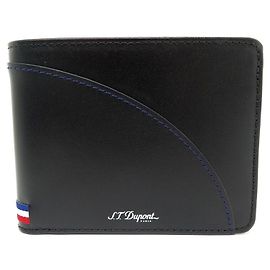 NEW ST DUPONT WALLET 8CC CHALLENGE MILLENNIUM 172002 BLACK LEATHER WALLET Black