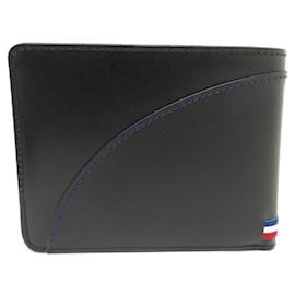 St Dupont-NEW ST DUPONT WALLET 8CC CHALLENGE MILLENNIUM 172002 BLACK LEATHER WALLET-Black