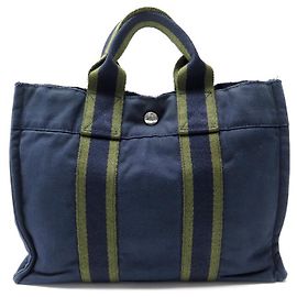 Hermès HERMES TOTO PM HANDBAG 30 CANVAS HANDBAG NAVY CANVAS TOTE Navy blue