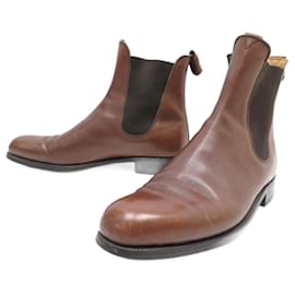 JM Weston-JM WESTON CAMBER LEATHER ANKLE BOOT SHOES 7.5C 41.5 + SHOES-Caramel