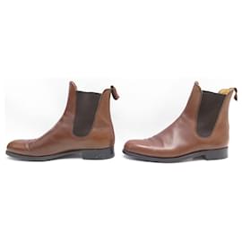 JM Weston-JM WESTON CAMBER LEATHER ANKLE BOOT SHOES 7.5C 41.5 + SHOES-Caramel