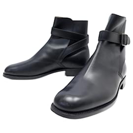 JM Weston-JM WESTON SHOES 722 7D 41 JODHPUR ANKLE BOOTS IN BLACK LEATHER BOOTS-Black